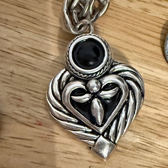 Brighton Silver Heart Necklace with Black Accent - Picture 12 of 13